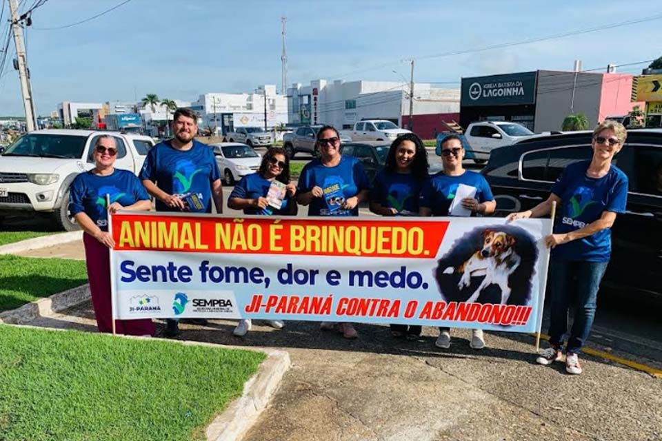 Secretaria Municipal de Proteção e Bem-Estar Animal realiza campanha “Ji-Paraná contra o abandono”