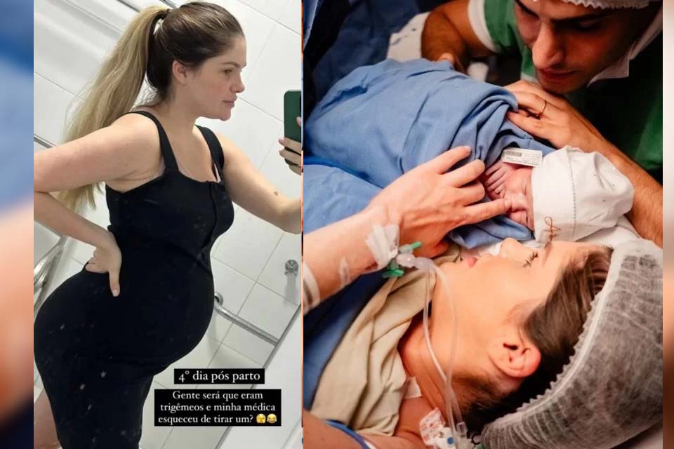 Bárbara Evans brinca com o corpo após parto: “Esqueceu de tirar um?”