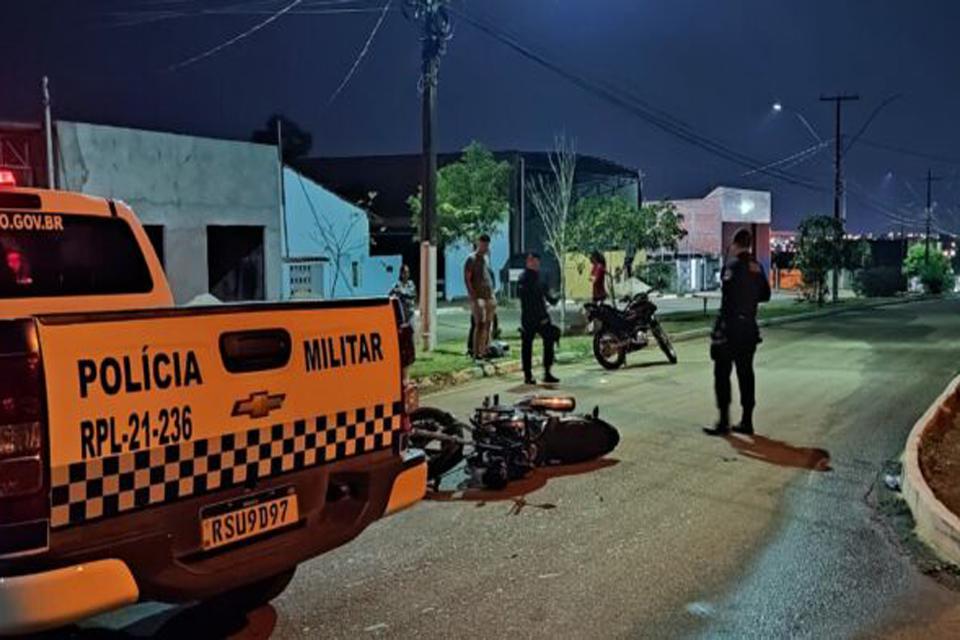 Colisão entre motos deixa dois motociclistas feridos 