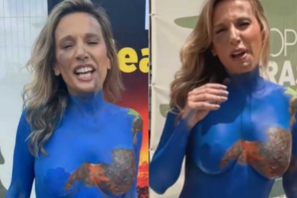 “Pelo planeta e pelo meu filho”: Luisa Mell protesta nua na COP30 em Belém