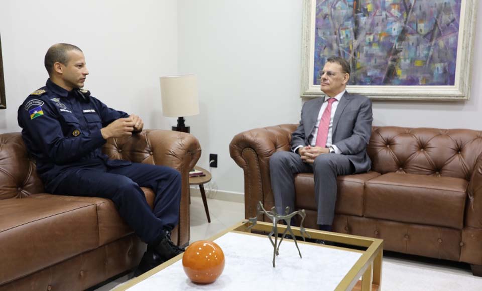 Visita institucional: presidente do TJRO recebe comandante da PM