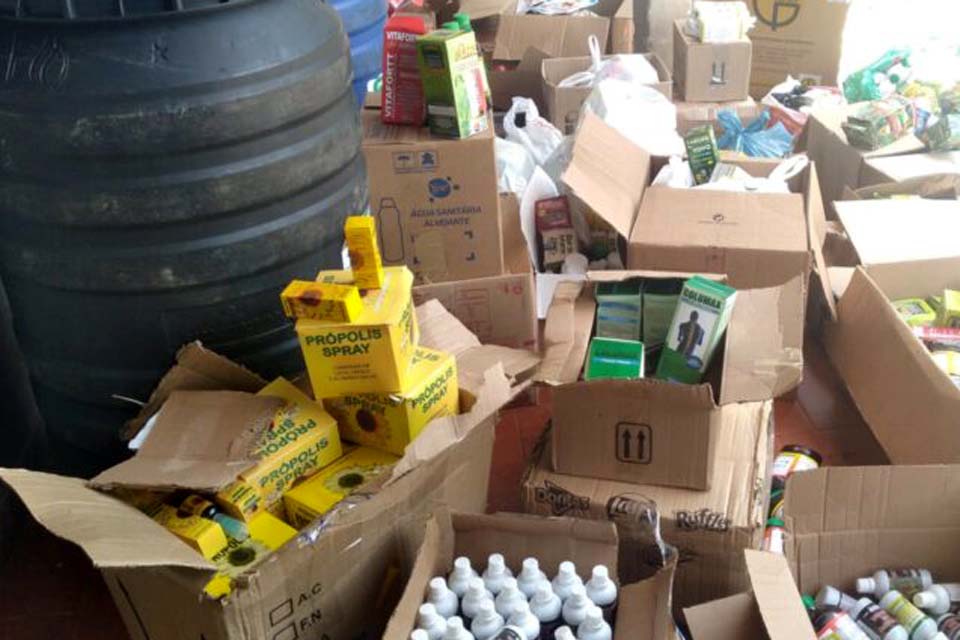 Vigilância Sanitária apreende centenas de produtos vendidos de forma irregular