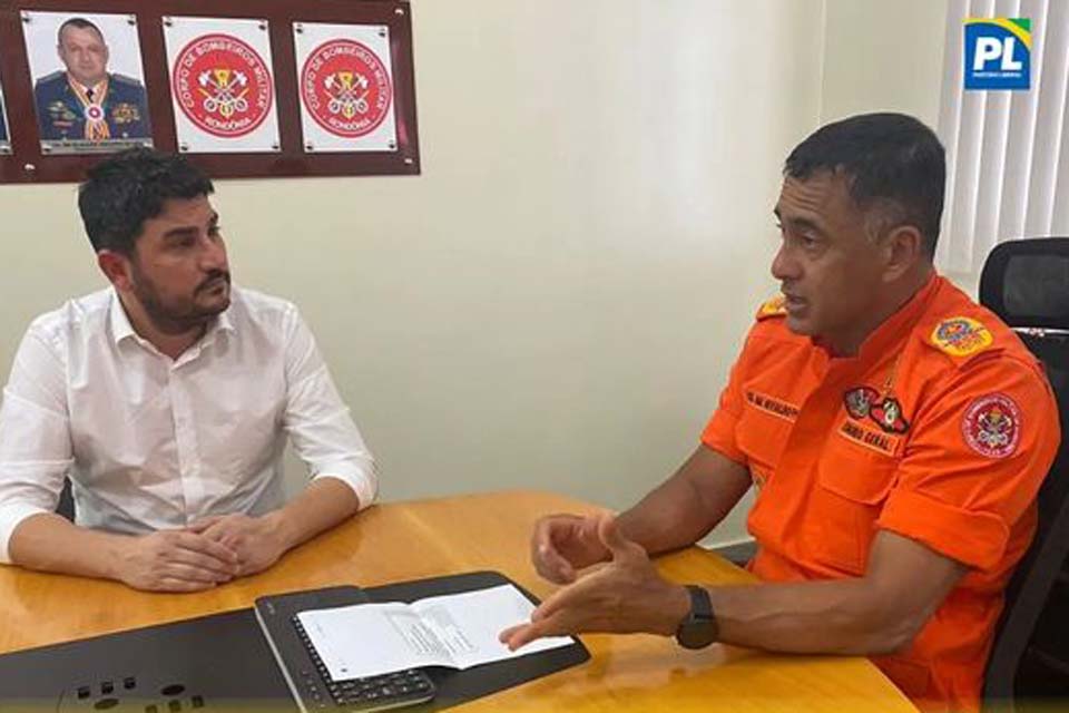 Jean Mendonça se reúne com Coronel Nivaldo de Azevedo e discute projeto do novo prédio para o Corpo de Bombeiros 