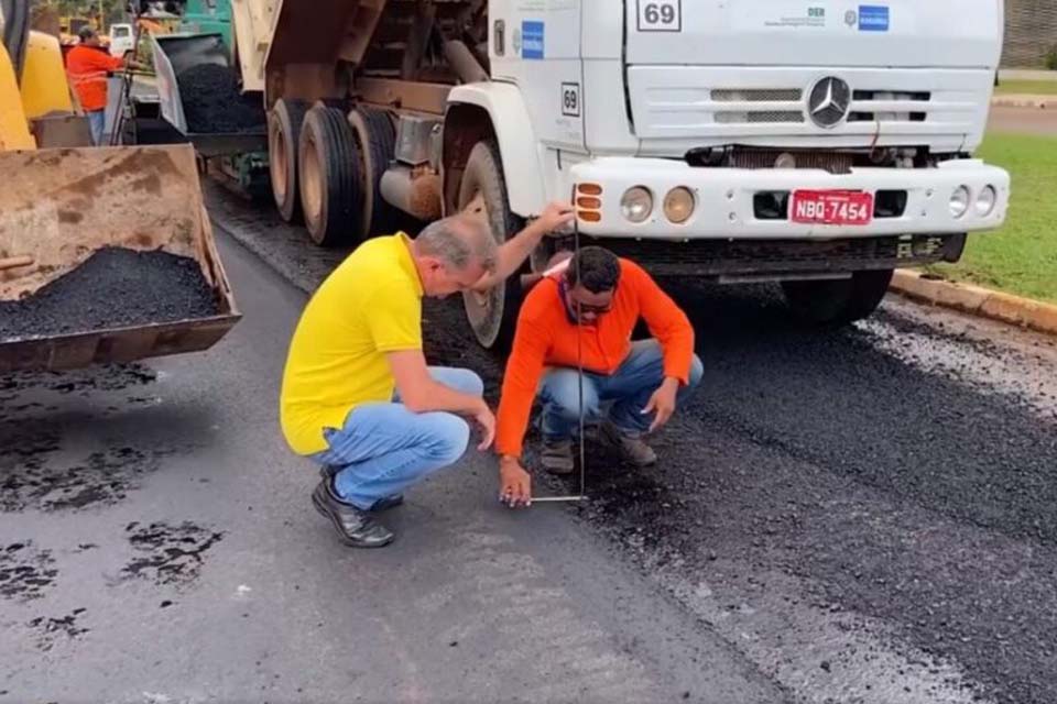 Fruto de cobranças e fiscalização de Luizinho, usina de asfalto garante pavimentação de qualidade em Vilhena