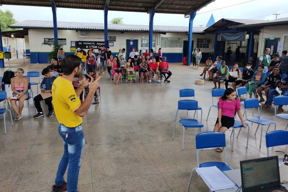 Com atividades lúdicas Detran participa da primeira ação 2023 do “Rondônia Cidadã”