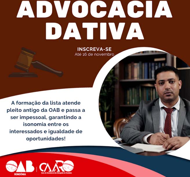 Prazo para inscrição em listagem de defensores dativos encerra nesta terça-feira, 16; confira edital e como se inscrever