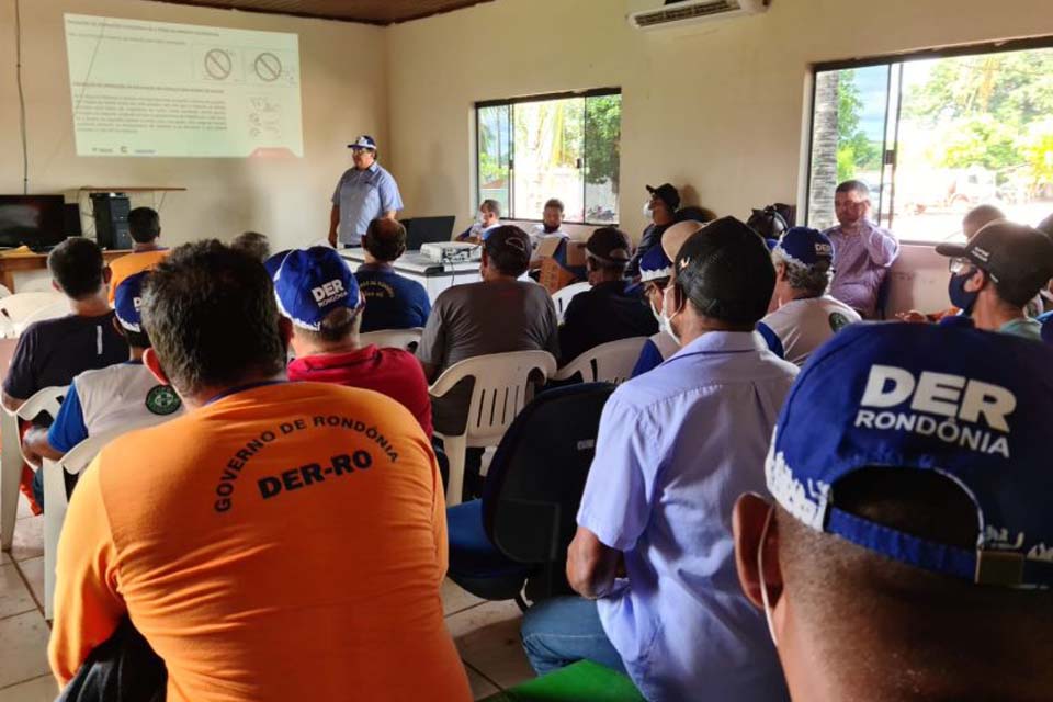 Servidores do DER são capacitados durante a 5ª Semana Interna de Prevenção a Acidentes de Trabalho