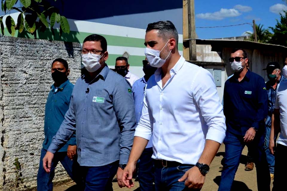 Governador Marcos Rocha visita Ariquemes para acompanhar os trabalhos de combate à COVID-19