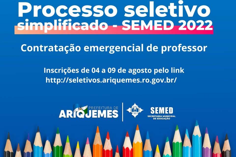 Prefeitura abre inscrições de processo seletivo para atender a educação