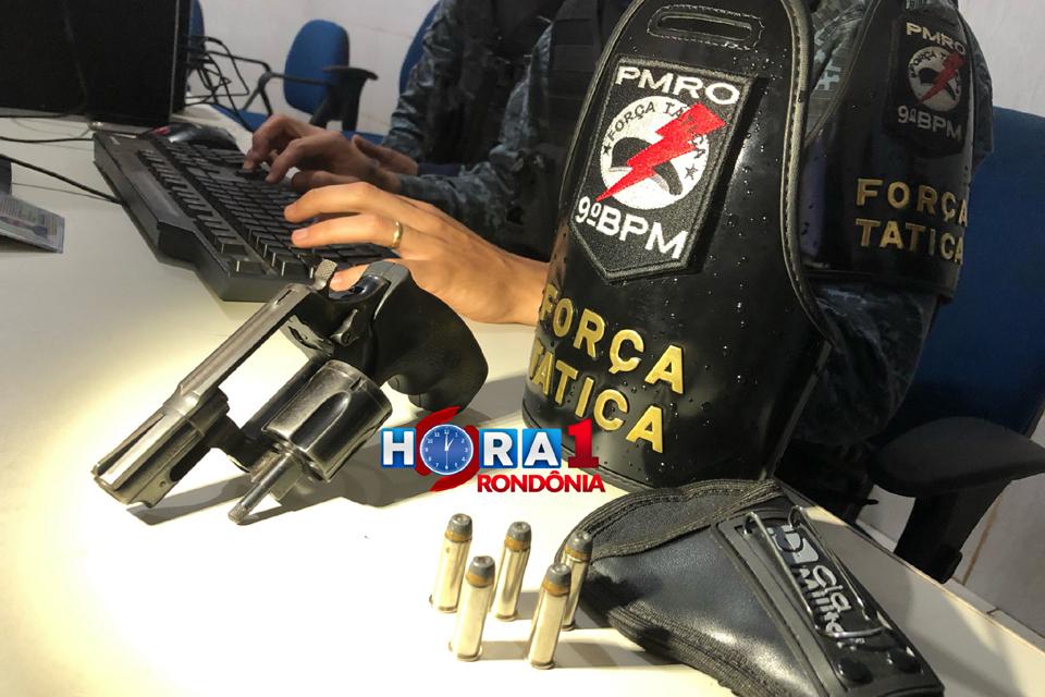 Força Tática prende motorista com revólver no centro de Porto Velho