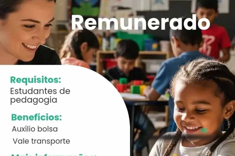 Semed abre vagas para estágio remunerado em Pedagogia