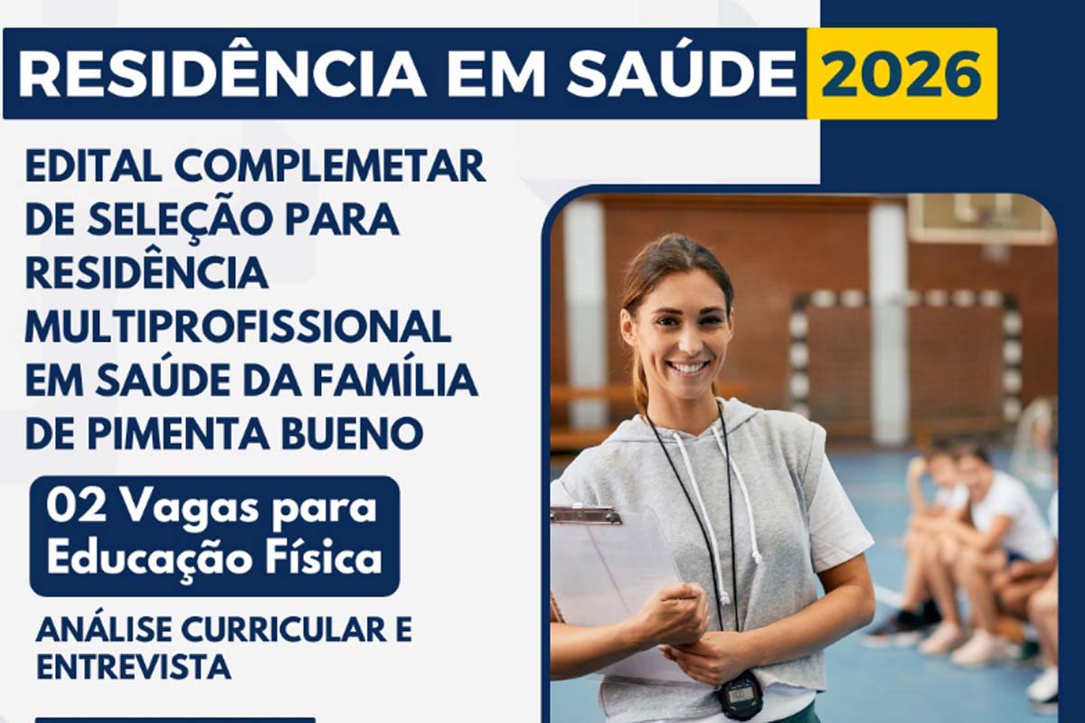 Prefeitura anuncia seleção complementar para Residência Multiprofissional em Saúde da Família