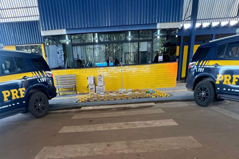  PRF em Vilhena apreende 100 quilos de drogas em caminhão