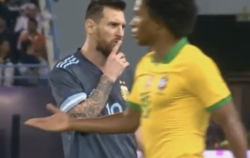 Vídeo - Messi manda Tite calar a boca durante Brasil e Argentina