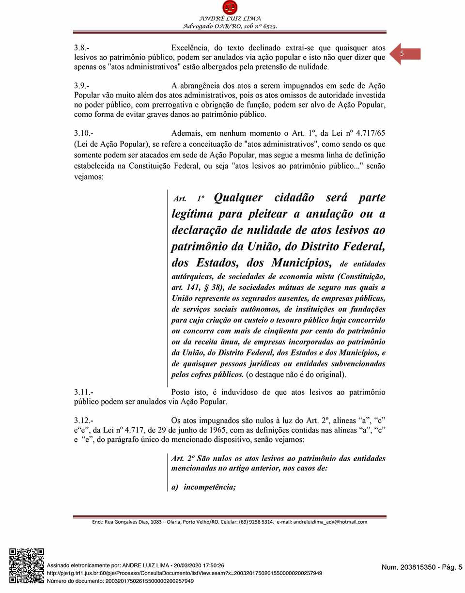 Cidadão de Rondônia entra com ação popular contra a China exigindo mais de R$ 5 bilhões do país oriental