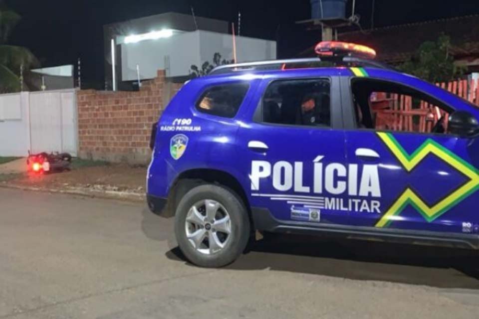 Motociclista colide em viatura durante fuga e acaba preso em Vilhena