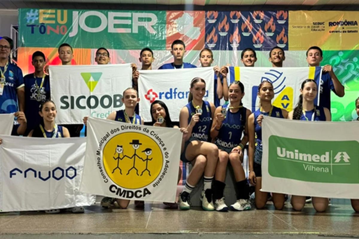 Vilhena conquista quatro títulos no voleibol dos Jogos Escolares de Rondônia 2026