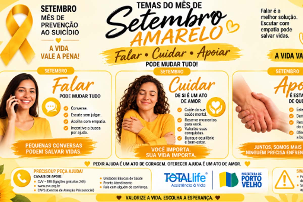Setembro Amarelo reforça cuidado com a saúde emocional dos servidores