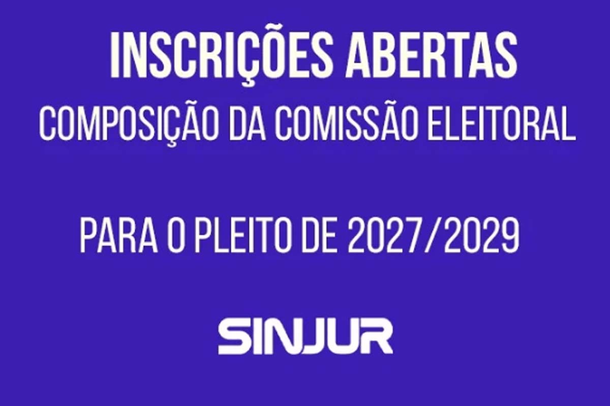 SINJUR abre prazo para inscrições na Comissão Eleitoral e convoca assembleia para escolha dos membros