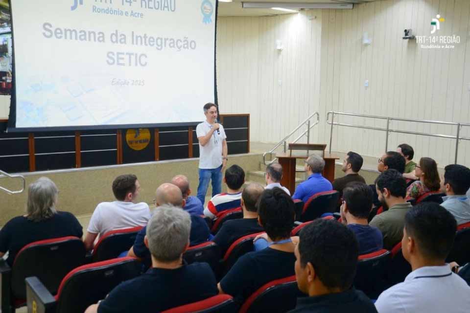 TRT-14 realiza a 3ª Semana de Integração da SETIC com foco em inovação e uso de inteligência artificial 