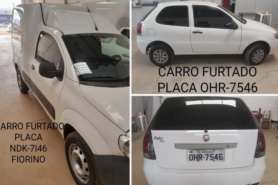 Bandidos fazem buraco em parede e furtam veículos de duas empresas de transporte