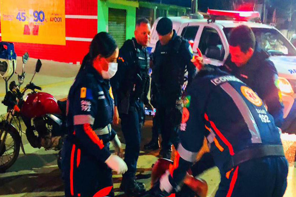 Casal faz roubo e na fuga é atropelado por carro de Justiceiro no centro