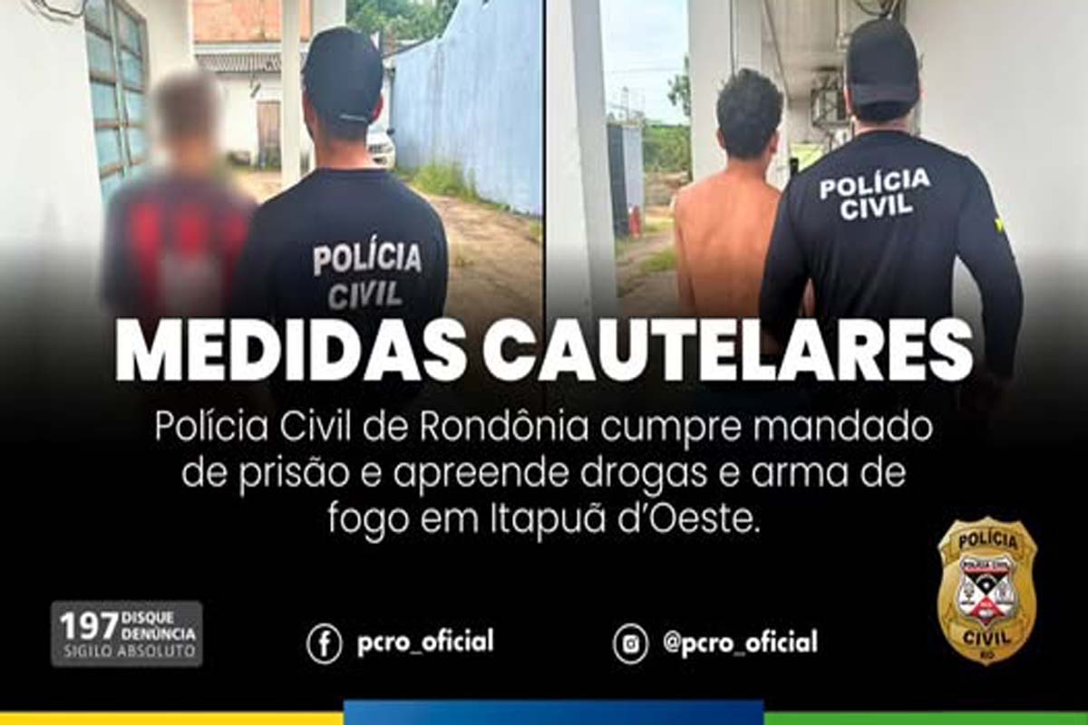 Polícia Civil cumpre mandado de prisão e prende drogas e arma de fogo