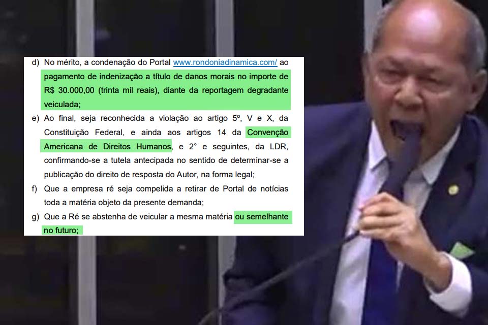 Coronel ‘‘defensor’’ da liberdade de expressão perdeu processo após tentar censurar o Rondônia Dinâmica; deputado invocou Diretos Humanos contra o site