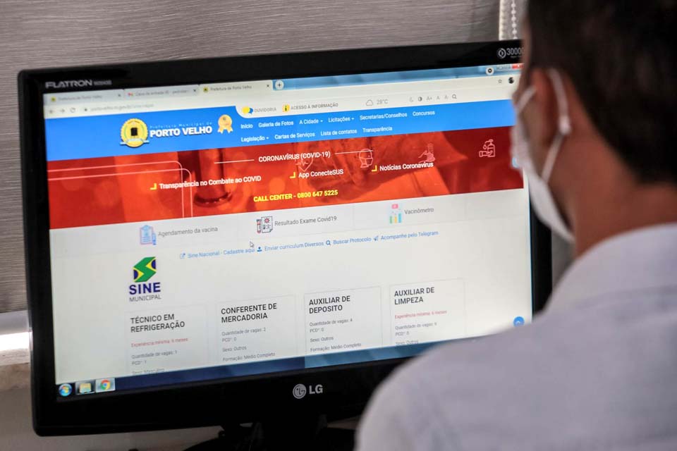 Sine Municipal oferece vagas de emprego nesta semana em Porto Velho