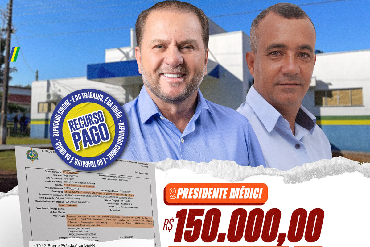 Cirone Deiró destina R$ 150 mil para programa de apoio à saúde da mulher em Presidente Médici