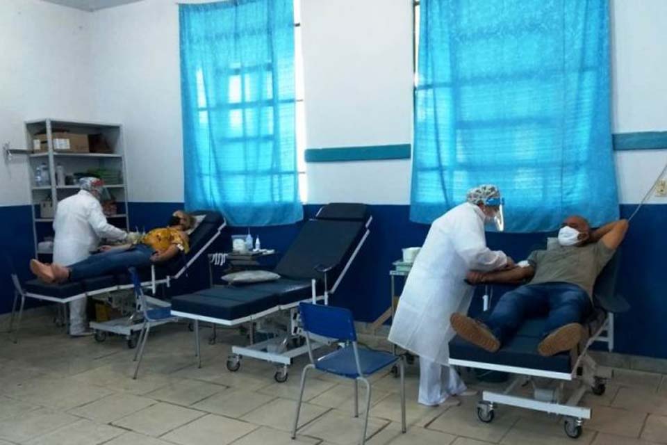 Fundação de Hematologia e Hemoterapia de Rondônia realiza coleta de sangue itinerante no município