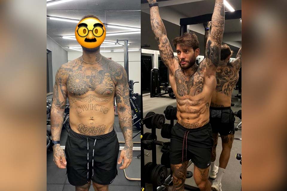 Lucas Lucco mostra antes e depois de retomar treinos