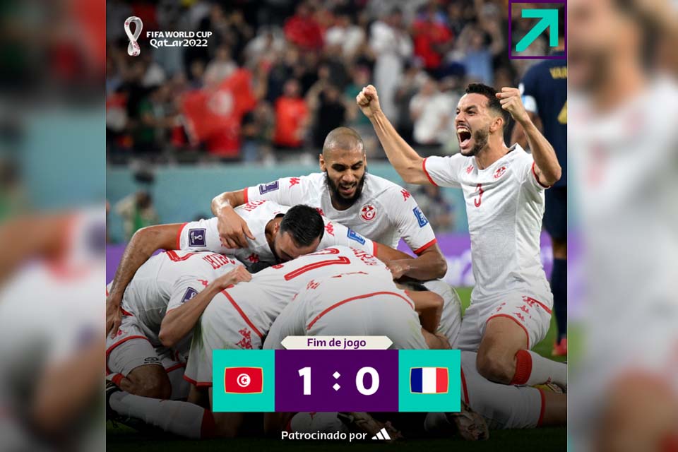 Tunísia faz história ao vencer a França, mas dá adeus à Copa do Catar