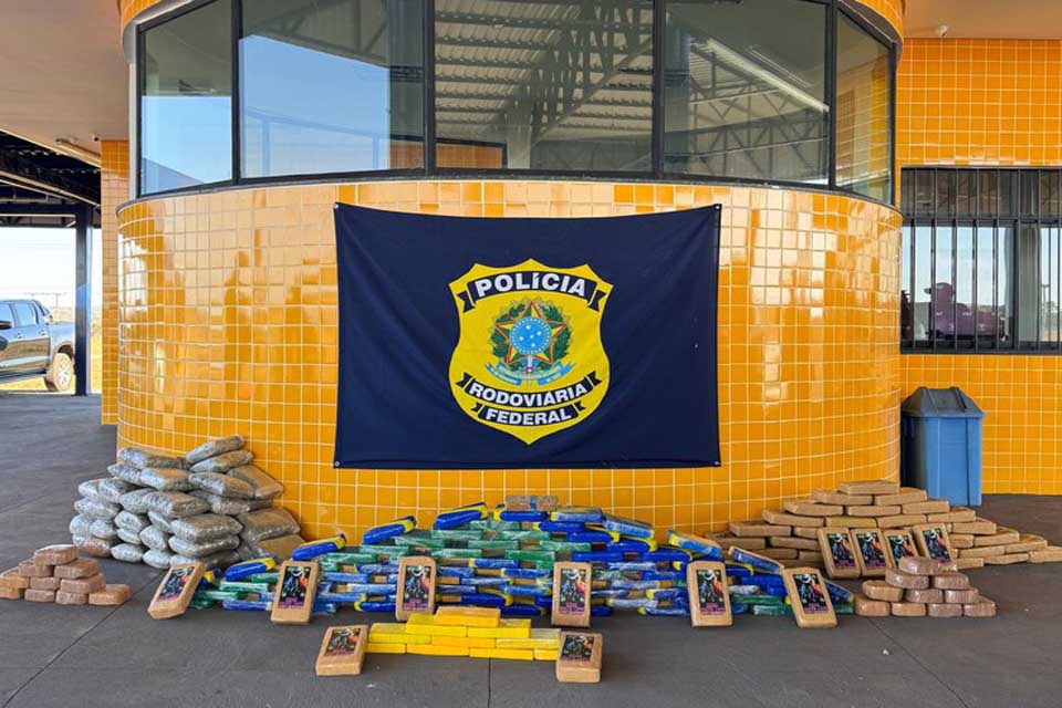 Ação da PRF resulta na apreensão de mais de 200 kg de drogas