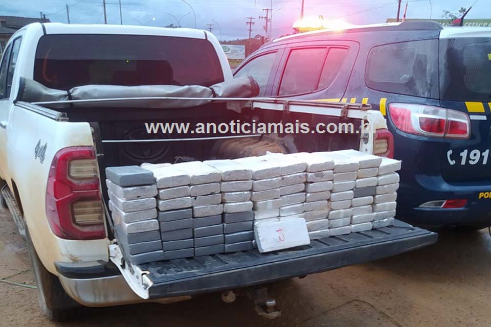 PRF e PM apreendem cerca de 85 kg de cocaína em Machadinho do Oeste