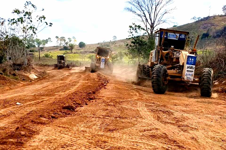 Patrolamento da Linha 627 é concluído pela Prefeitura de Jaru; serviço segue para a Linha 628