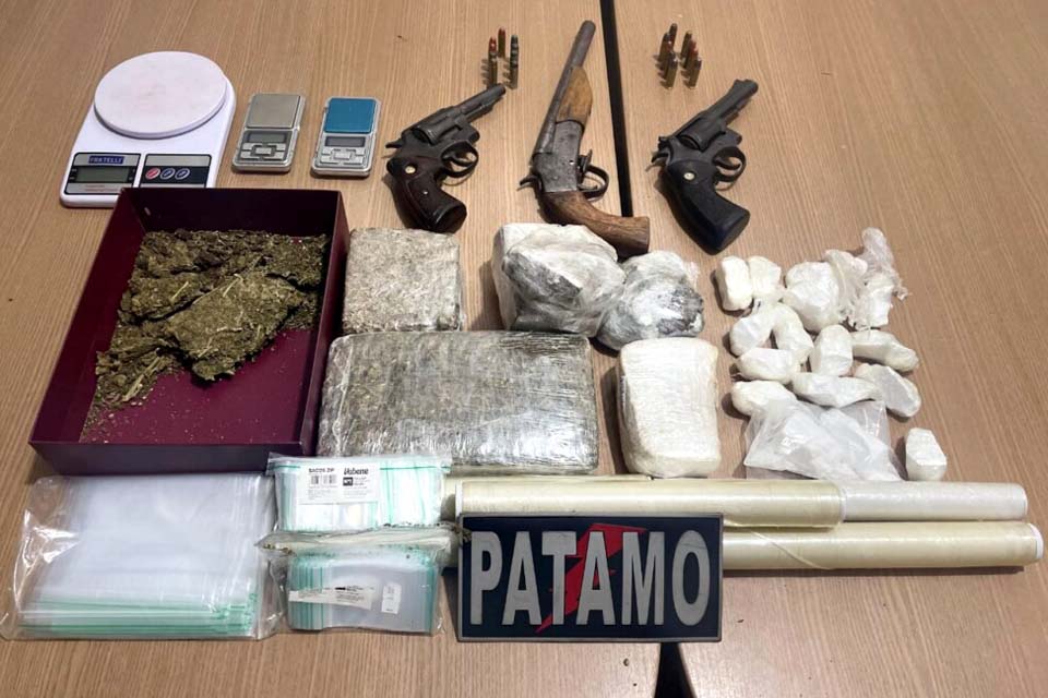 Armas e Munições foram apreendidas em residência pelo PATAMO
