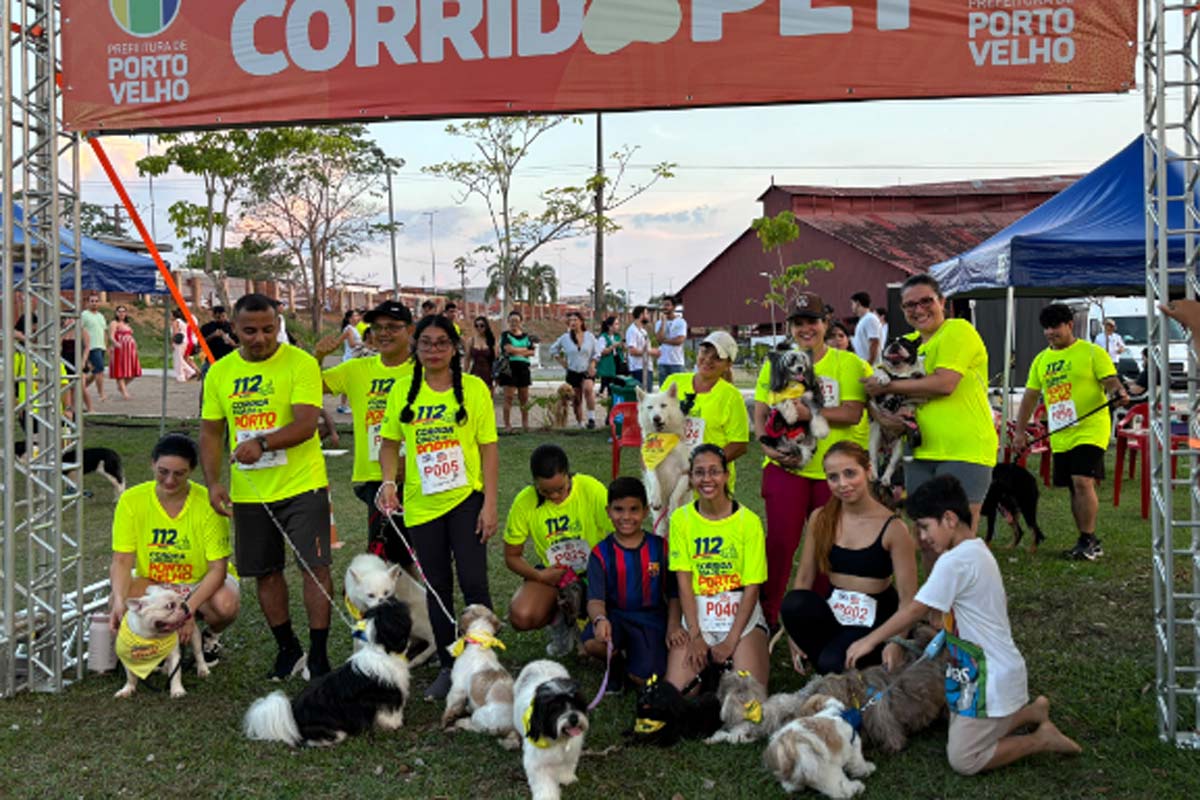 Corrida Pet reúne 60 animais e tutores durante as comemorações dos 112 anos de PVH