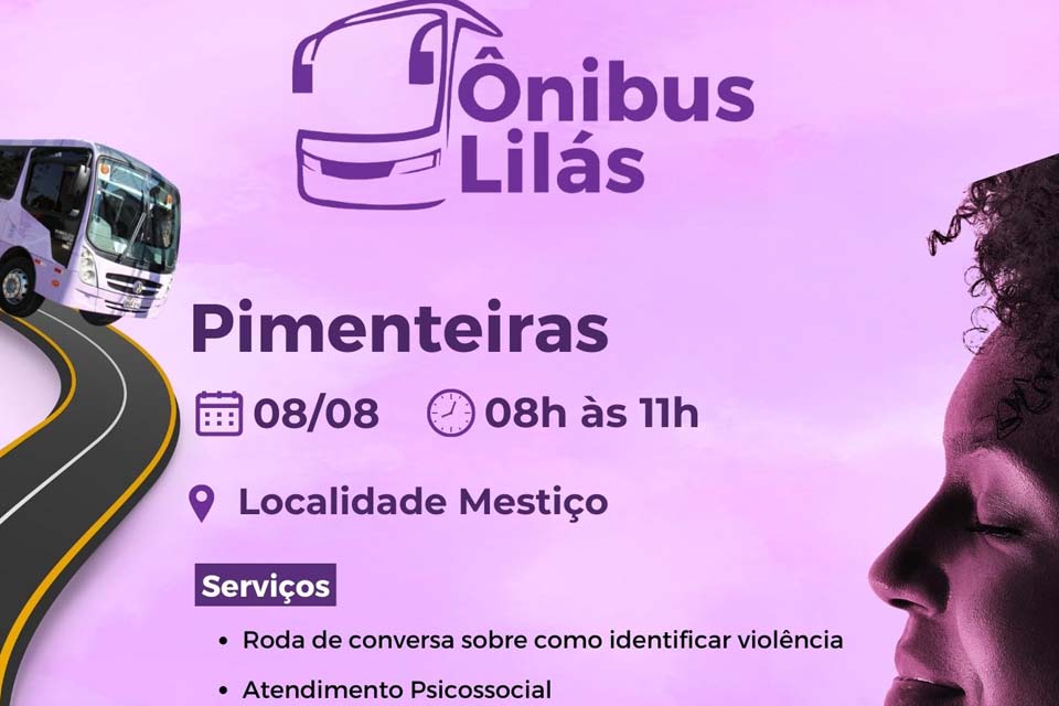 Servicos Sociais e de Saúde estarão acessíveis na comunidade Mestiço com o Ônibus Lilás