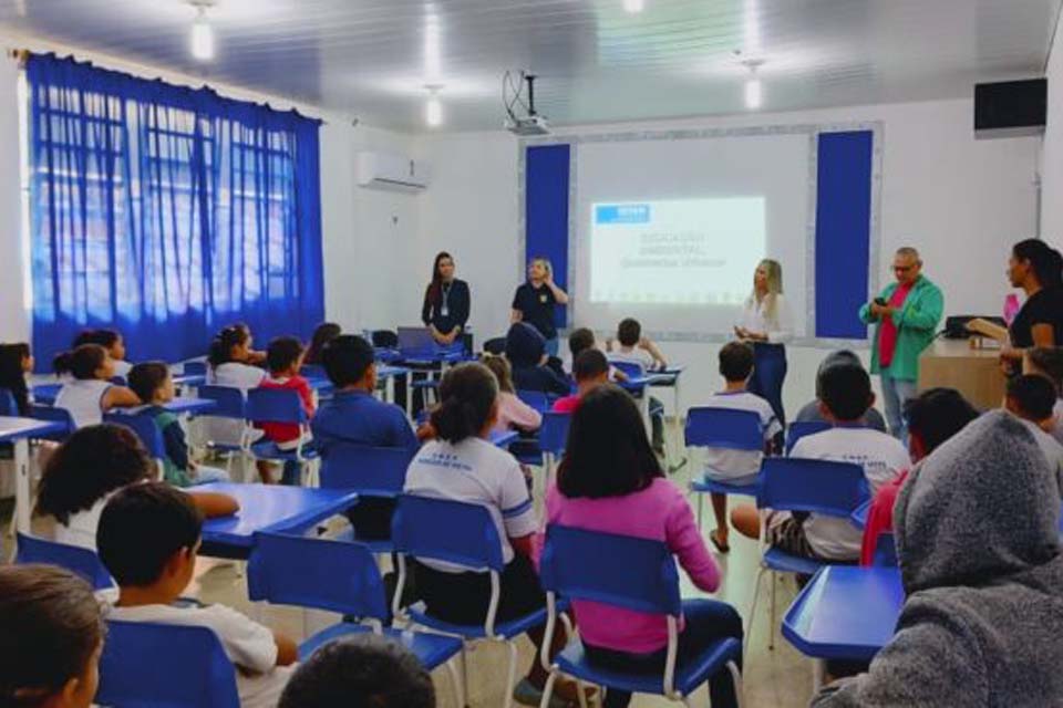Parceria entre Semed e Semeagro orientam alunos das escolas municipais sobre riscos das queimadas