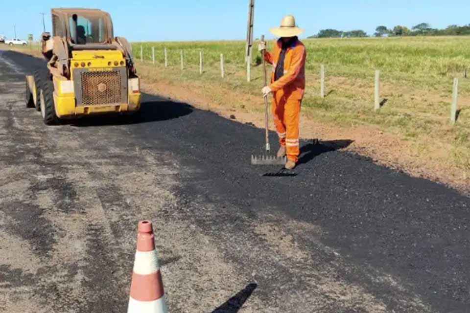 Rodovia-370 recebe micro revestimento asfáltico em ação do governo