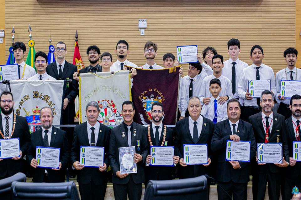 Deputado Cássio Gois homenageia a Ordem Demolay do Estado de Rondônia