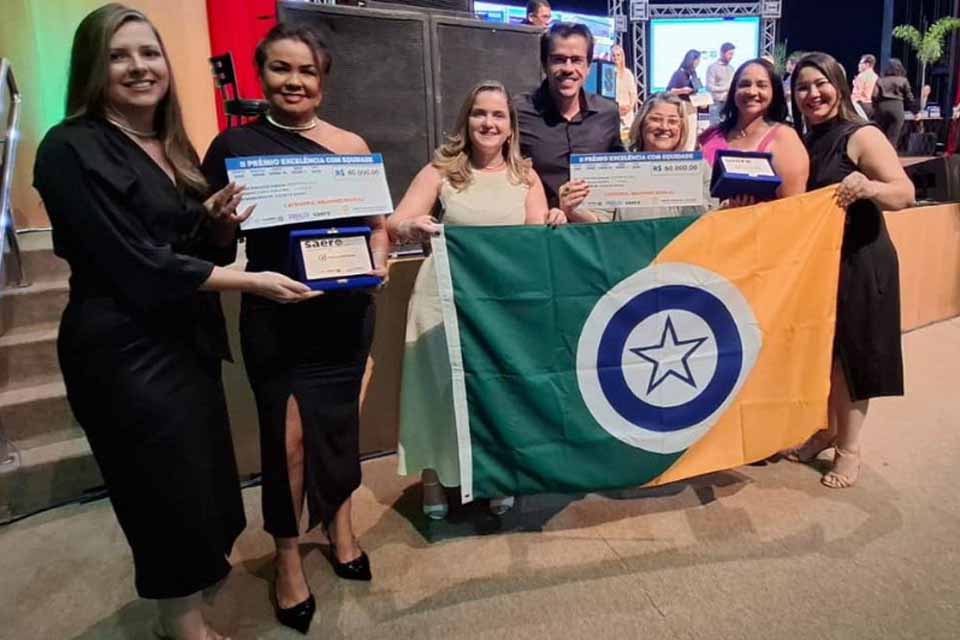 Escolas municipais de são destaques em premiação do SAERO 2024 com duas escolas entre as melhores do Estado