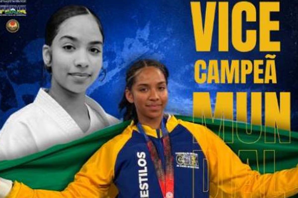 Competindo na Romênia, adolescente rondoniense de 16 anos é vice-campeã Mundial de Karatê
