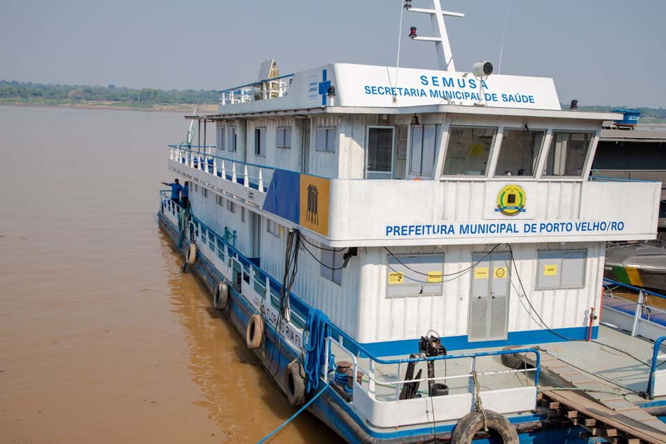 Barco Saúde retoma atendimentos nos distritos de Porto Velho; nas áreas de clínica geral, ginecologia e pediatria