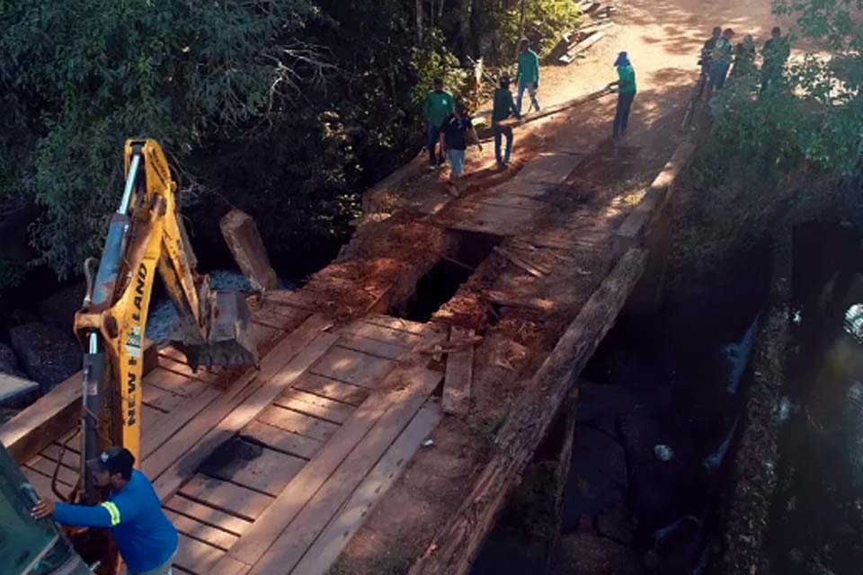 Após acidentes, ponte sobre o Rio Preto passa por reformas; A obra é resultado de diversas reivindicações