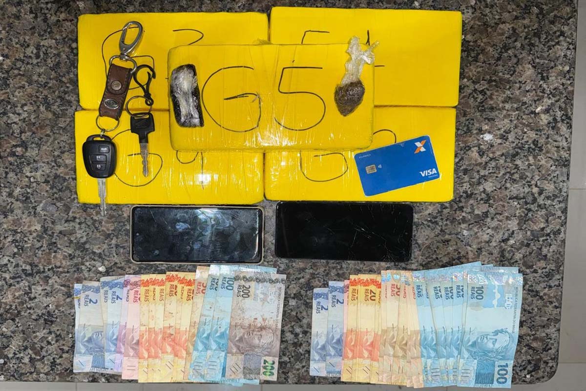  Ação integrada das forças de segurança apreende cerca de 5 kg de drogas em Cacoal