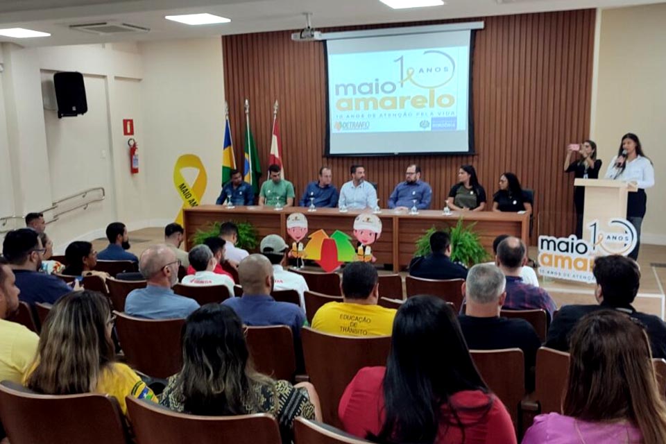 Detran realiza mobilização do Maio Amarelo no município