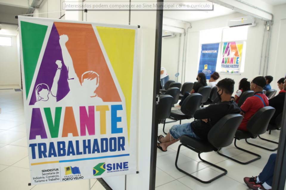 Sine Municipal divulga 52 novas vagas de emprego em Porto Velho