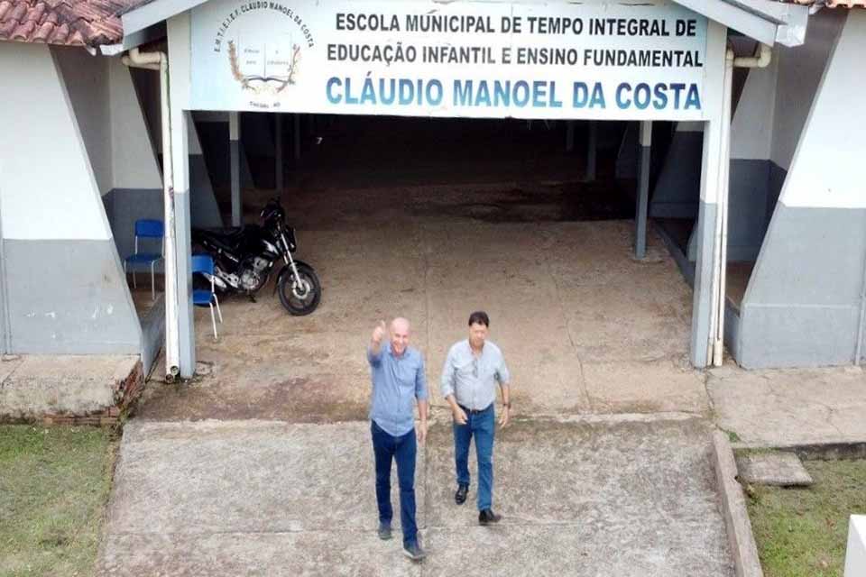 Escola Cláudio Manoel da Costa, em Cacoal, será reformada com recursos de Ezequiel Neiva